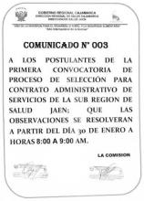 Comunicado 003-2013-DISA